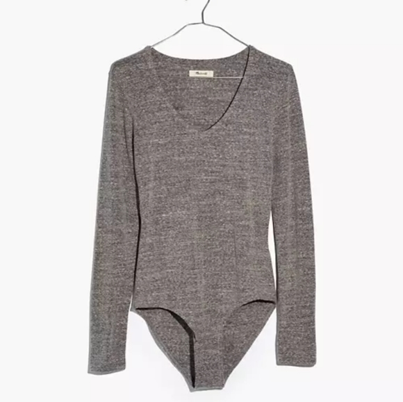 Madewell Tops - Madewell grey body suit xs